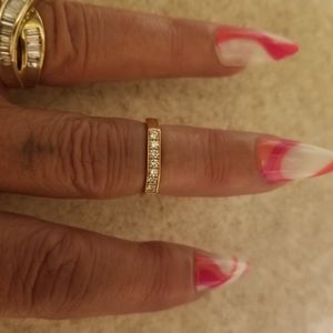 18k Gucci ring in rose gold with diamons